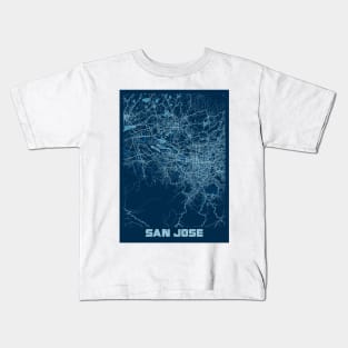 San Jose - Califonia Peace City Map Kids T-Shirt